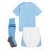 Manchester City Fußballbekleidung Heimtrikot Kinder 2023-24 Kurzarm (+ kurze hosen)